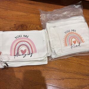 AMAZON Rainbow Boho Linen SET OF 20 Gifts Mini Travel Toiletry Zippered Pouch B6
